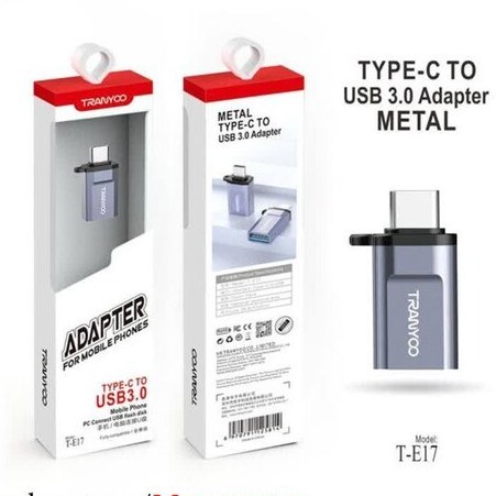 خرید و قیمت تبدیل OTG تایپ سی USB3 ترانیو Tranyoo OTG Type-C T-E17 | ترب