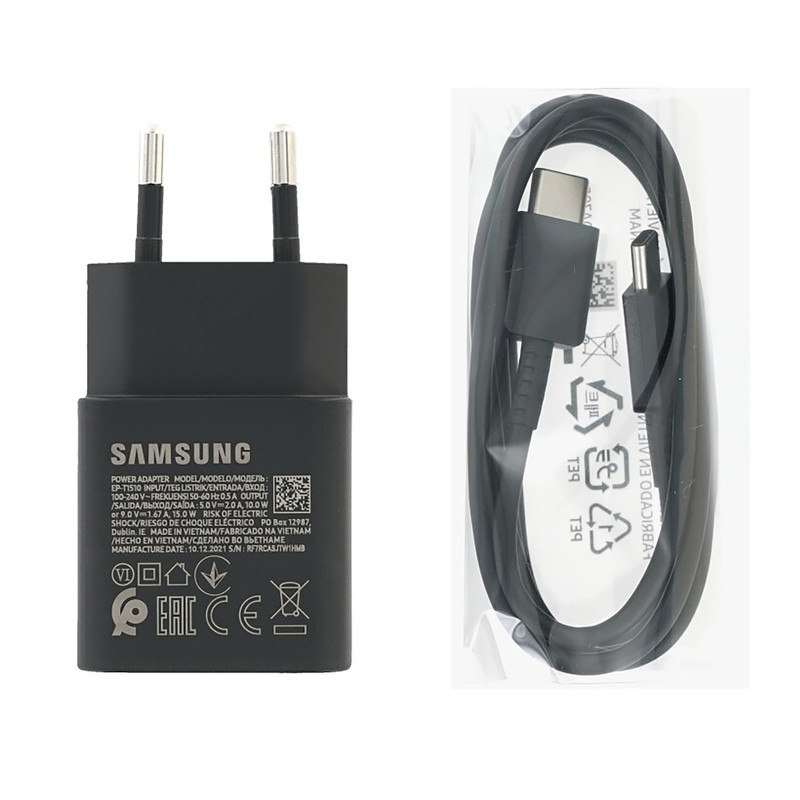 قیمت و خرید شارژر دیواری 15 وات سامسونگ مدل EP-T1510 به همراه کابل تبدیل USB -C