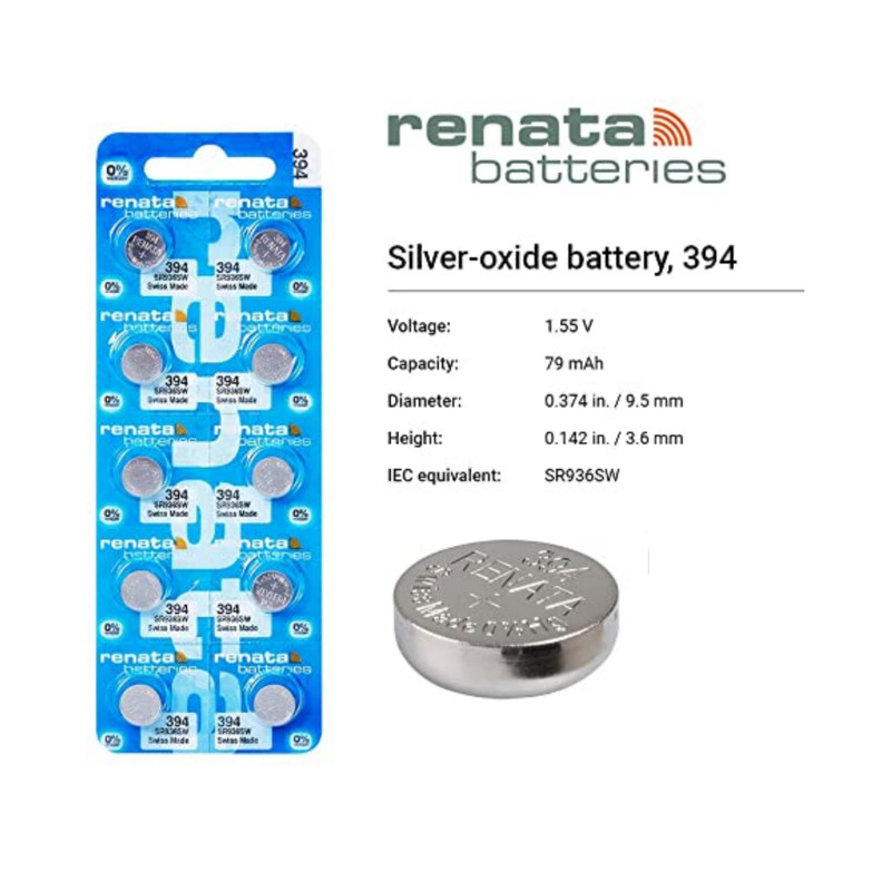 قیمت و خرید باتری ساعت رناتا مدل SR936SW 394 بسته 10عددی