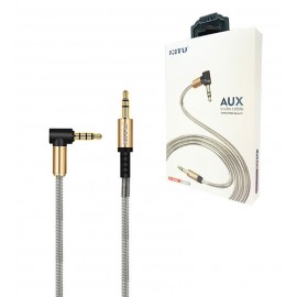 فروش عمده کابل 1 به 1 صدا (AUX) سری 90 درجه نیتو (Nitu) طول 1.2 متر مدل NT- AUX013