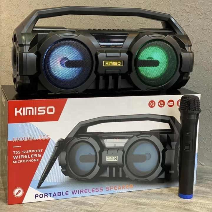خرید و قیمت اسپیکر بلوتوثی با میکروفون برند KIMISO مدل T5S ا Bluetoothspeaker with microphone brand KIMISO model T5S | ترب