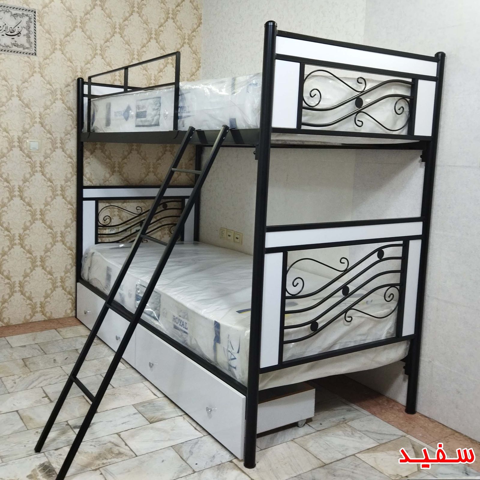 قیمت و خرید تخت خواب دو طبقه کد SH04 سایز 90x200 سانتیمتر