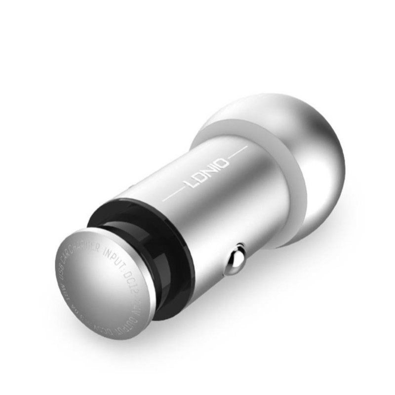 قیمت و خرید شارژر فندکی الدینیو مدل C401 به همراه کابل تبدیل microUSB/لایتنینگ/ USB-C