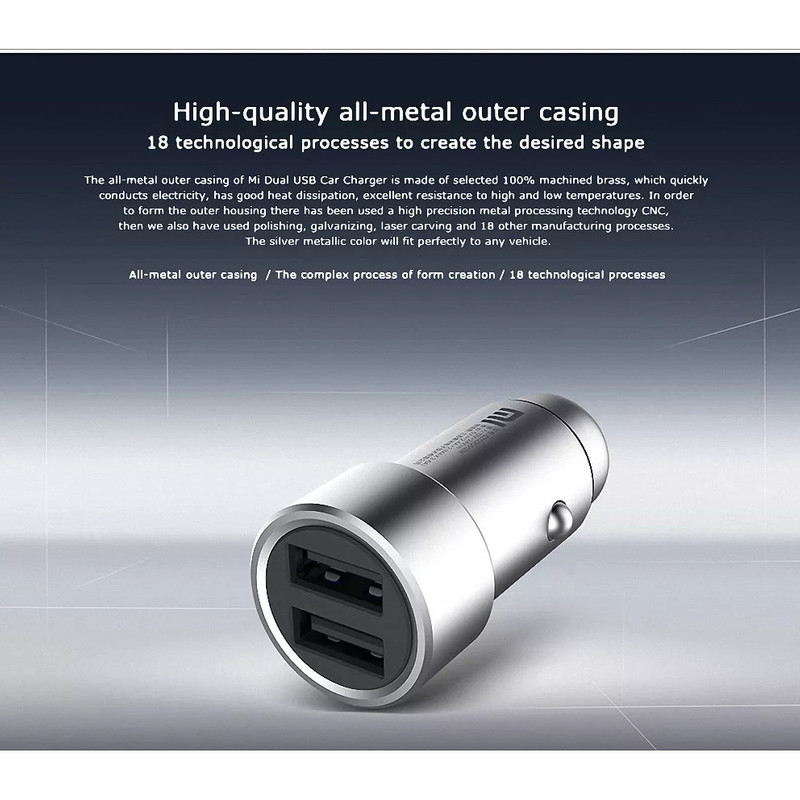 قیمت و خرید شارژر فندکی مدل ZM به همراه کابل تبدیل لایتنینگ / MicroUSB /USB-C