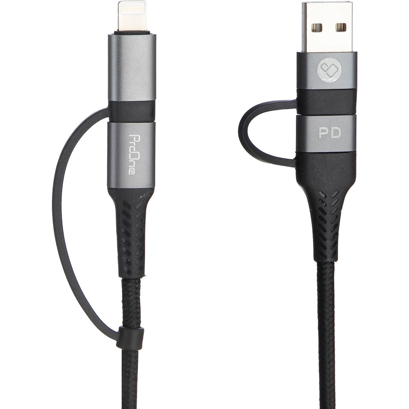 خرید و قیمت کابل تبدیل USB به Type-Cو لایتنینگ پرووان مدل PCC395PD | ترب