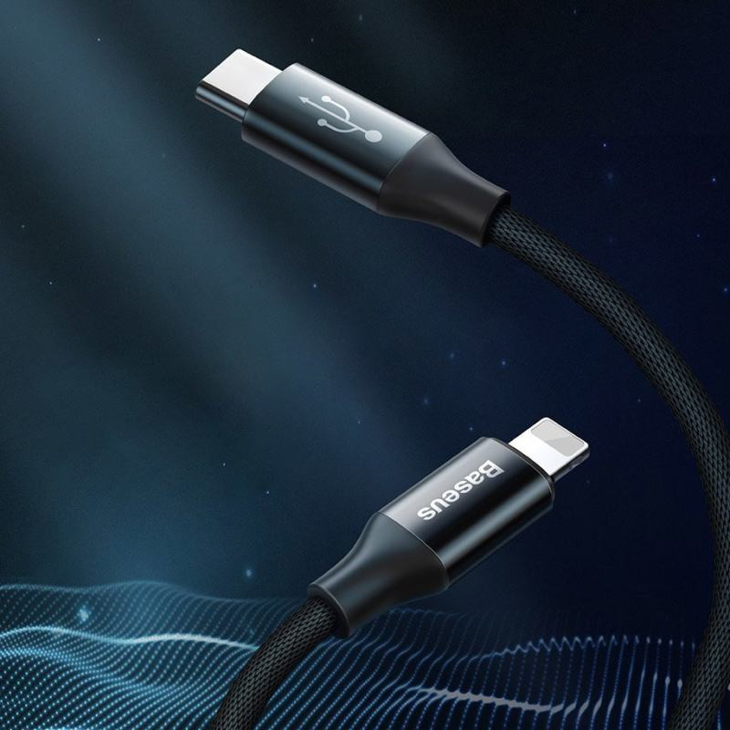 قیمت و خرید کابل تبدیل USB-C به لایتنینگ باسئوس مدل Yiven طول 1متر