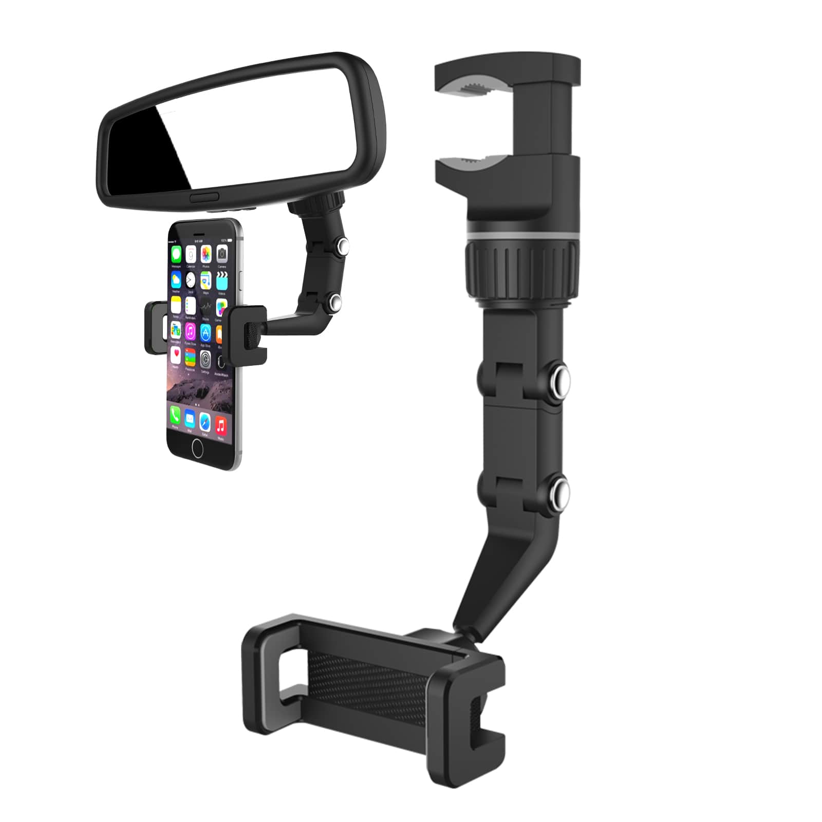 پایه نگهدارنده گوشی موبایل یونیورسال هولدر تلفن همراه طرح آینه خودرو –جانبی باکس
