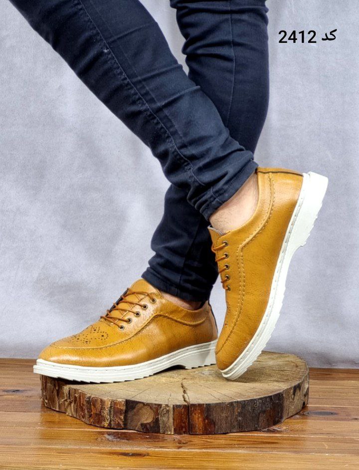 کفش مردانه پسرانه کالج مجلسی رویه هورس زرد - شوپک همیشه تک