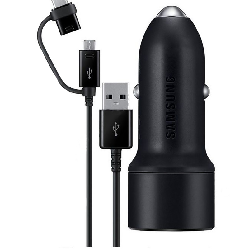 قیمت و خرید شارژر فندکی سامسونگ مدل EP-L1100WBEGWW به همراه کابل تبدیل USB-C /microUSB