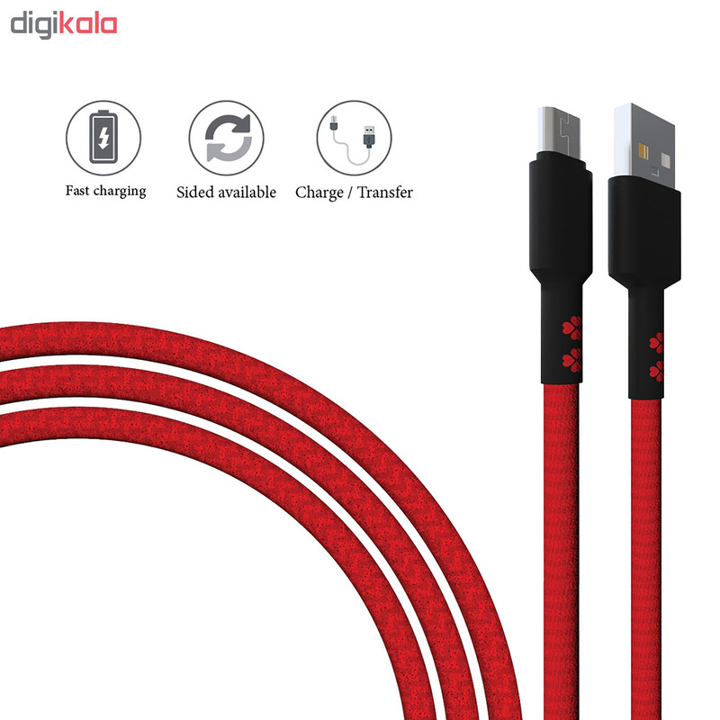 قیمت و خرید کابل تبدیل USB به microUSB کلومن مدل kd-30 مجموعه 5 عددی