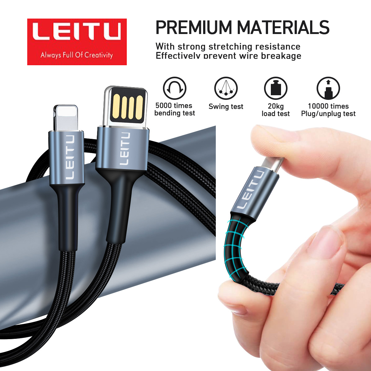 ✓ خرید آنلاین و قیمت کابل تبدیل USB به MicroUSB لیتو مدل LD-4 طول 1 متر[1403] | وکسی