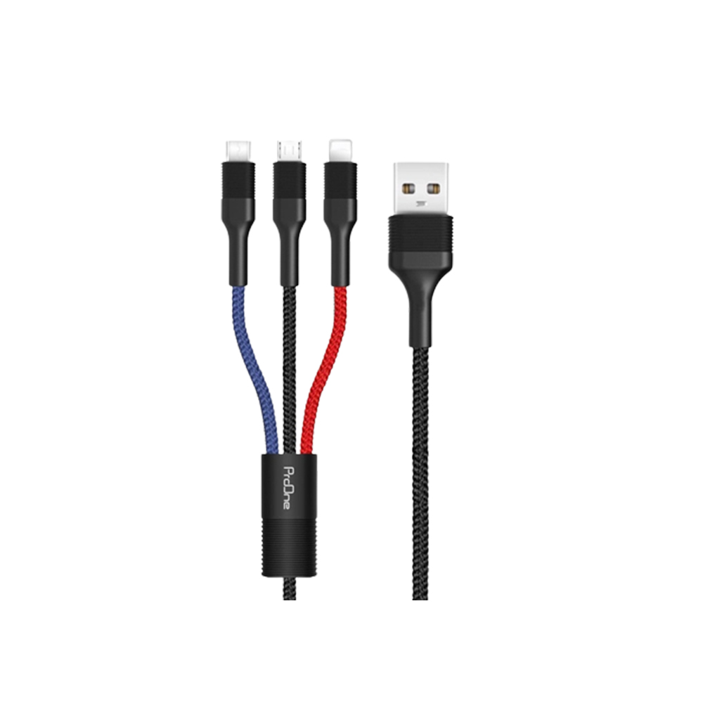 کابل تبدیل USB به USB-C / microUSB / لایتنینگ پرووان مدل PCC280 طول 1 متر -فروشگاه اینترنتی دیجیسام تک