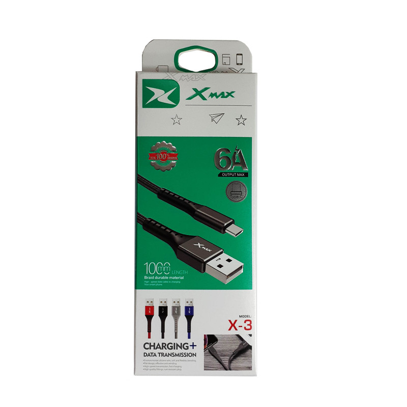 قیمت و خرید کابل تبدیل USB به USB-C ایکس مکس مدل X-3 طول 1 متر