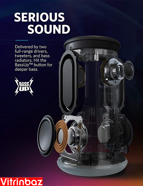 اسپیکر بلوتوثی انکر مدل Soundcore Flare Plus - ویترین‌باز| خریدهندزفری،هدفون و هدست
