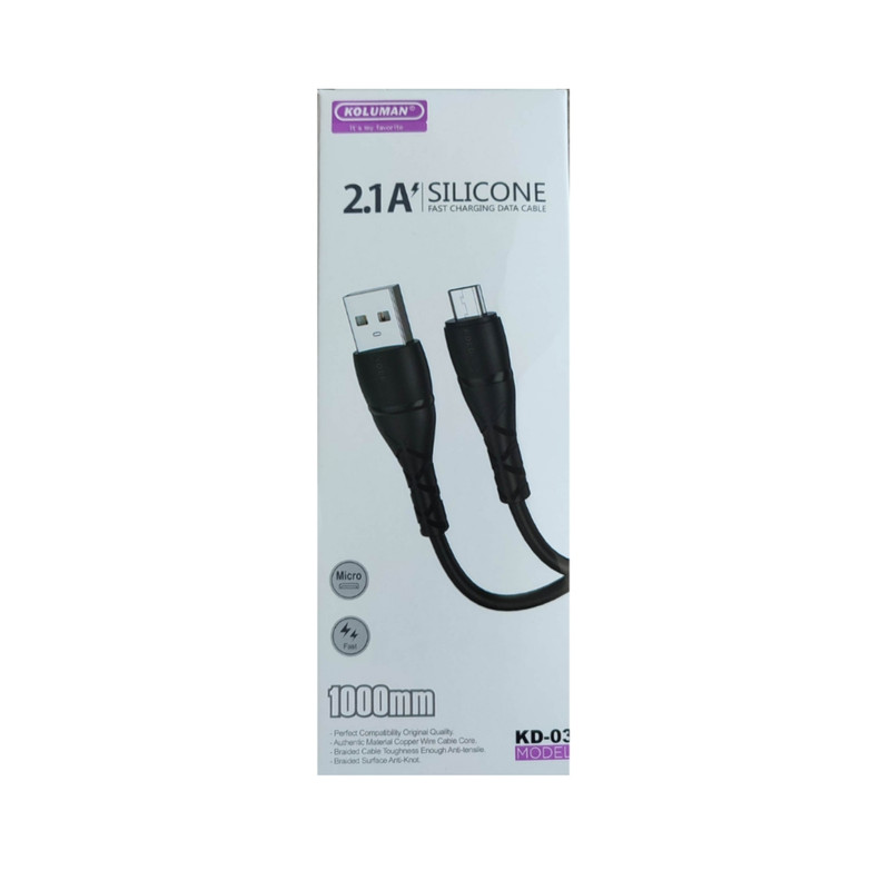 قیمت و خرید کابل تبدیل USB به MicroUSB کلومن مدل kd02 طول یک متر