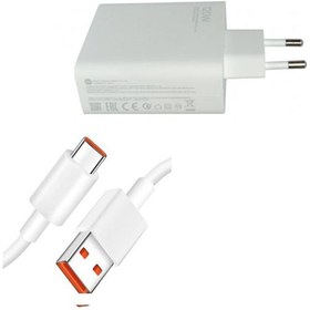 خرید و قیمت شارژر دیواری شیائومی مدل 120 وات به همراه کابل تبدیل USB-C | ترب