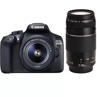 قیمت دوربین دیجیتال کانن مدل EOS 1300D به همراه لنز 18-55 میلی‌متر DC III و75-300 میلی‌متر | تاچ تک