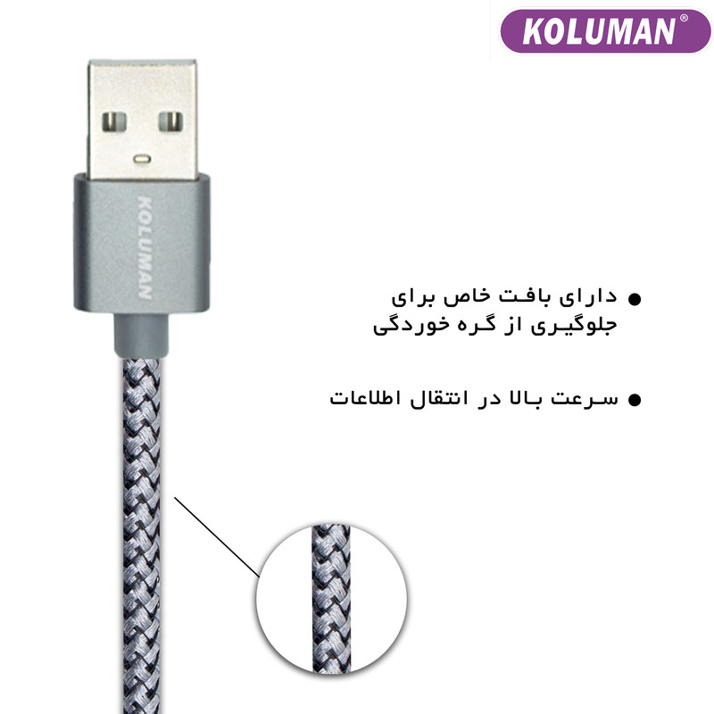 قیمت و خرید کابل تبدیل USB به لایتنینگ کلومن مدل DK - 19 مجموعه 4 عددی