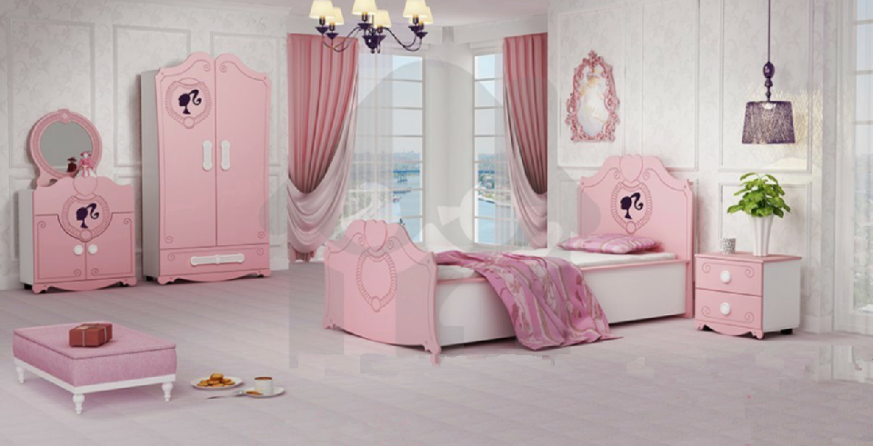 تخت خواب دخترانه مدل باربی - قیمت عالی- فروشگاه سرویس خواب نوزاد و نوجوانسیمرغ