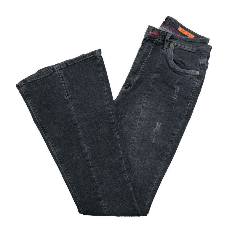قیمت و خرید شلوار جین زنانه مدل بوت کات کد 17007 رنگ ذغالی