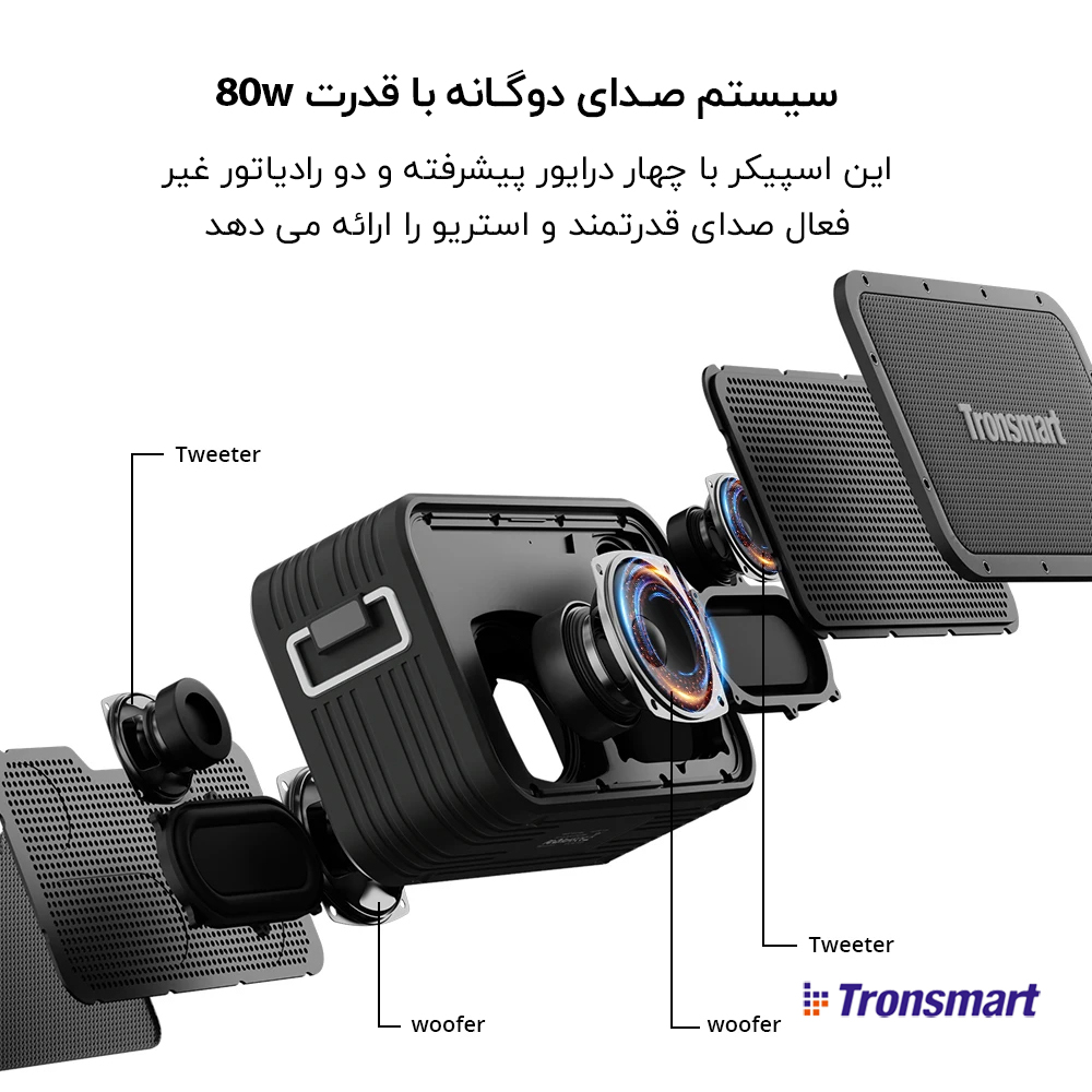 ✓ خرید آنلاین و قیمت اسپیکر بلوتوثی قابل حمل ترونسمارت مدل Force Max [1402]| وکسی