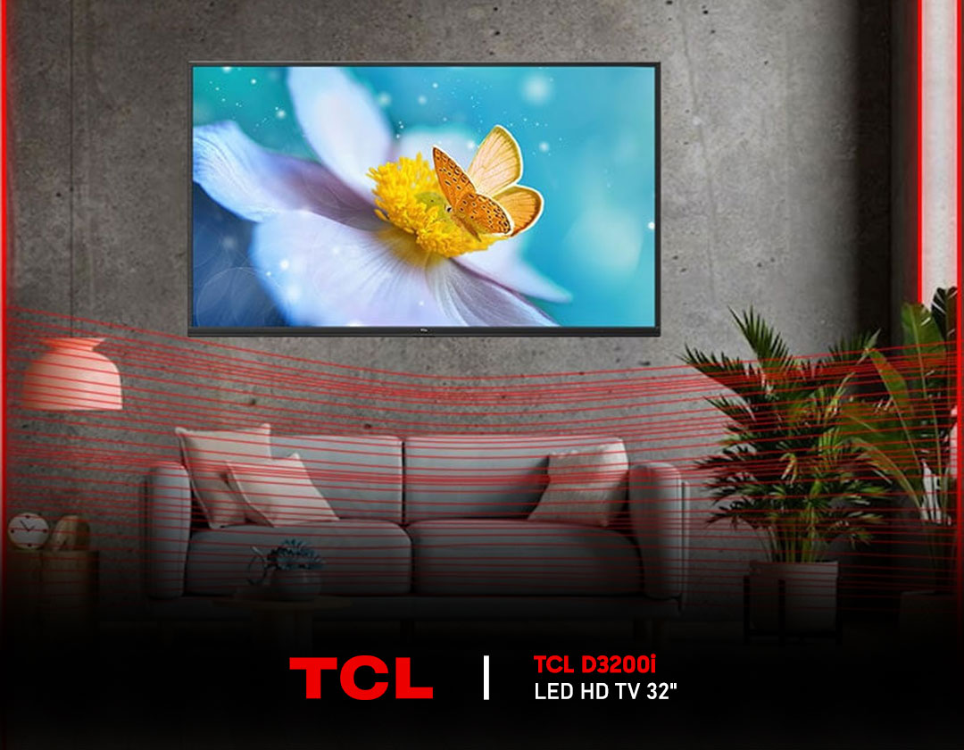 تلویزیون LED HD تی سی ال TCL مدل D3200 سایز 32 اینچ یزدکالا