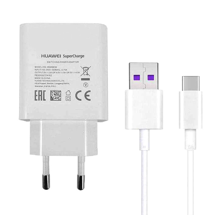قیمت و خرید شارژر دیواری هوآوی مدل HW-050450E00 به همراه کابل تبدیل USB-C