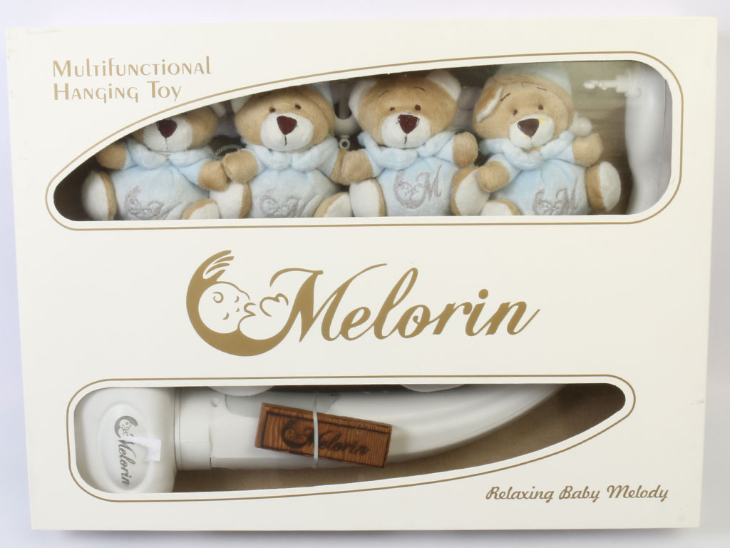 مشخصات، قیمت و خرید آویز تخت موزیکال نوزادی با عروسک های طرح خرس ملورین |دلبند