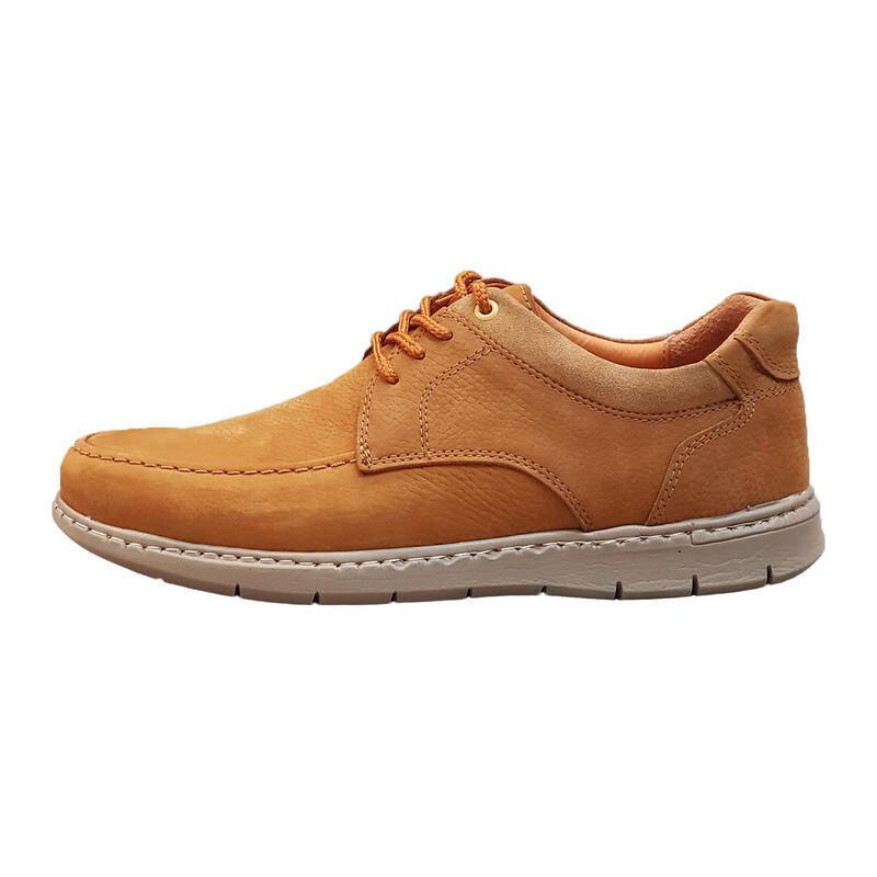 کفش روزمره مردانه مدل چرم طبیعی کد 00134t.k رنگ عسلی | کالندز