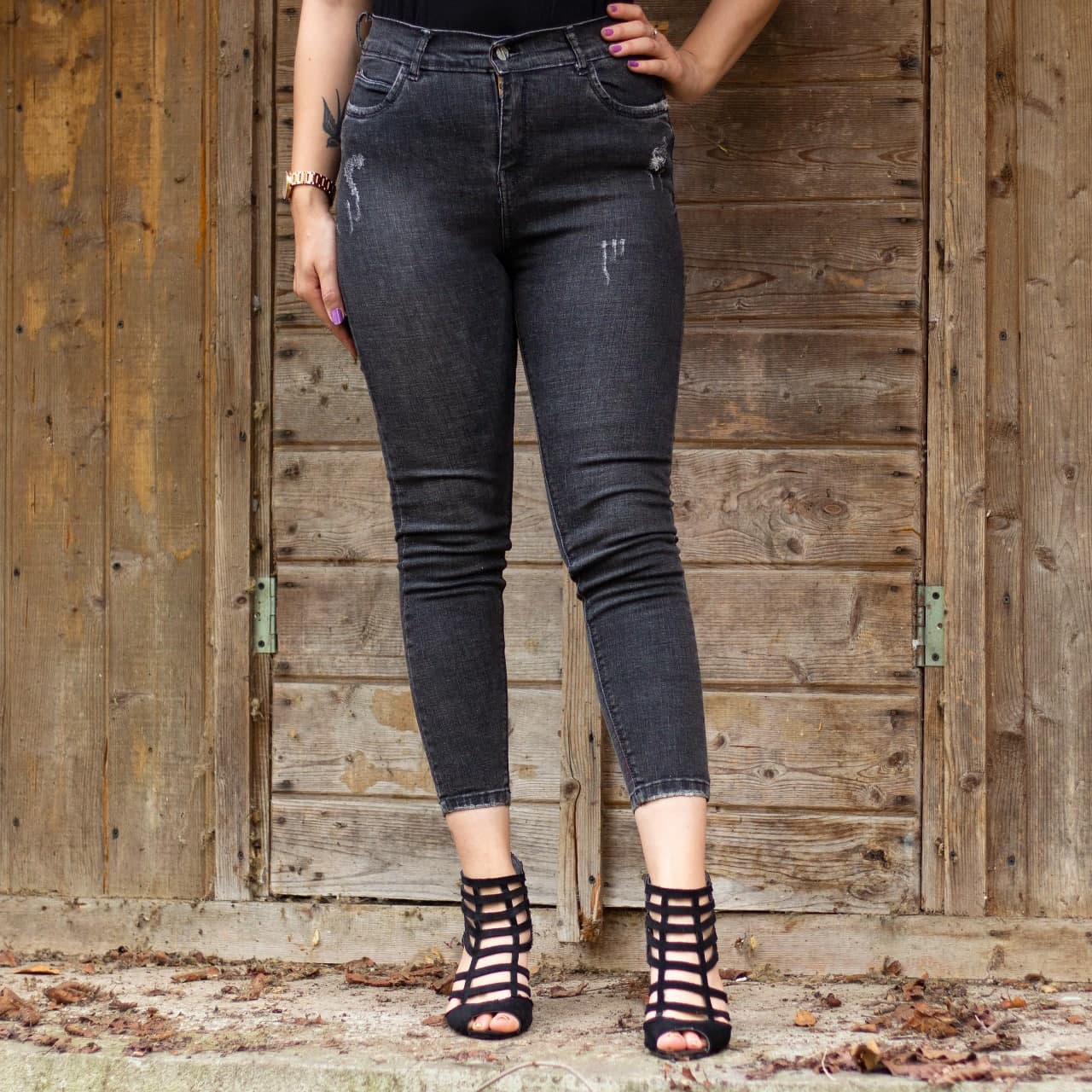 خرید شلوار جین دخترانه ذغالی CLAYVIR | قيمت امروز : 21 اردیبهشت