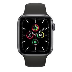 قیمت و خرید ساعت هوشمند اپل واچ سری SE مدل 44 میلی متری با بند مشکی و بدنهآلومینیومی خاکستری Apple Watch Series SE 44mm Space Gray Aluminum Case withBlack Sport
