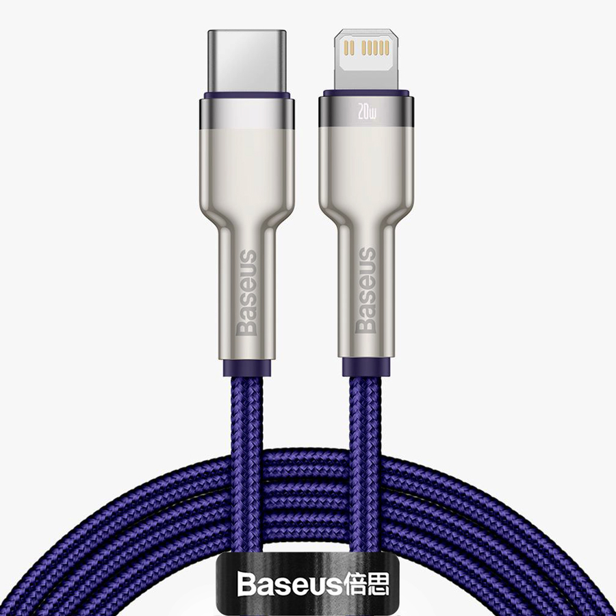 قیمت و خرید کابل تبدیل USB-C به لایتنینگ باسئوس مدل Metal Data 20W طول ۱ متر