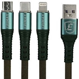 خرید و قیمت کابل تبدیل USB به MicroUSB/USB-C/لایتنینگ اپی مکس مدل EC-24 طول1.2 متر | ترب