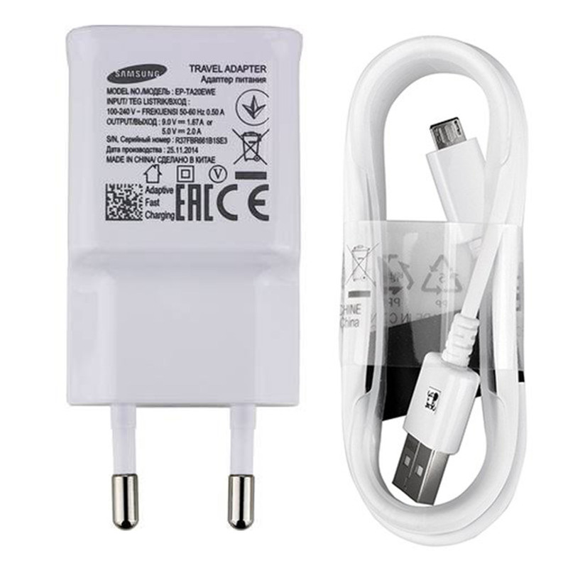 قیمت و خرید شارژر دیواری مدل EP-TA20EWE به همراه کابل تبدیل USB به microUSBطول 1.5 متر