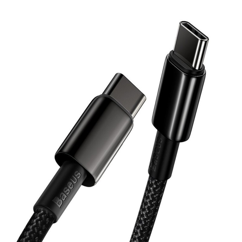 خرید کابل USB-C باسئوس مدل Baseus Tungsten Gold Fast Charging Data Cable USBto Type-C 66W 2m Black