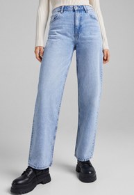 خرید و قیمت شلوار جین مدل راسته زیپ دار کمربلند زنانه برشکا Bershka (برنداسپانیا) | ترب