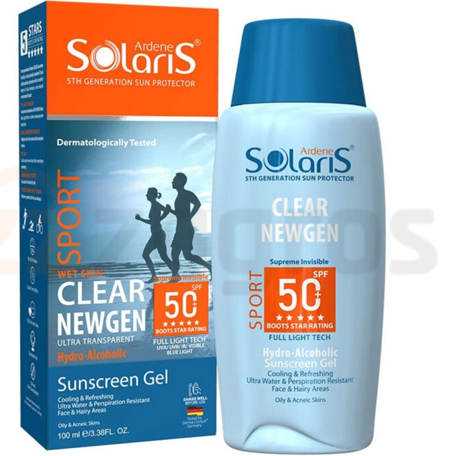 خرید و قیمت ژل ضد آفتاب بی رنگ Clear Newgen با SPF50 سولاریس آردن 100 میلیلیتری ا - | ترب