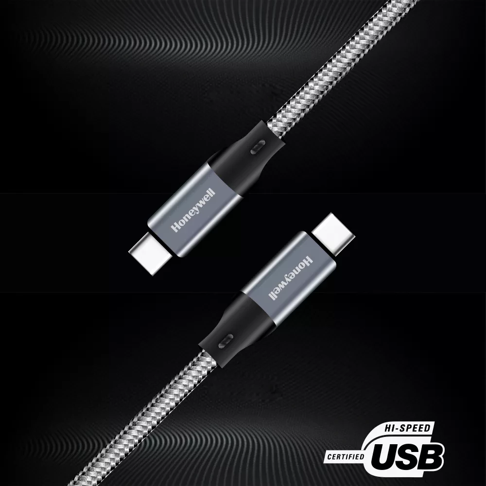 کابل تبدیل USB-C به USB-C هانیول به طول 1/2 متر مدل HC000039/CBL/1.2M/GRY/B- پوزیترون