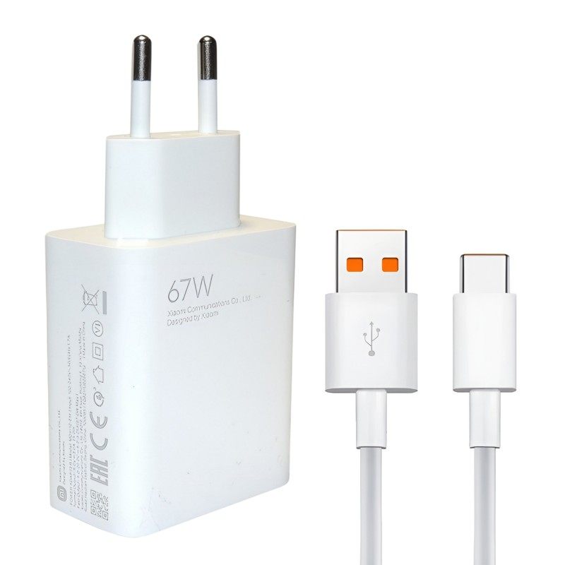 خرید و قیمت شارژر دیواری شیائومی مدل TRAVEL_SHARGE به همراه کابل تبدیل USB-C