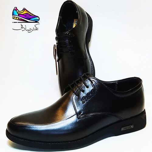 خرید و قیمت کفش مردانه رسمی بندی مشکی چرم طبیعیPSB کد 313 | ترب