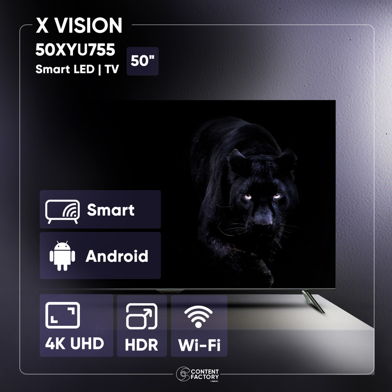 قیمت و خرید تلویزیون ال ای دی هوشمند ایکس ویژن مدل 50XYU755 سایز 50 اینچ