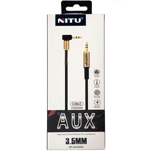 کابل Aux نیتو NT-AUX002 طول 1 متر | طراحی فنری | فروشگاه اینترنتی آرنیکموبایل