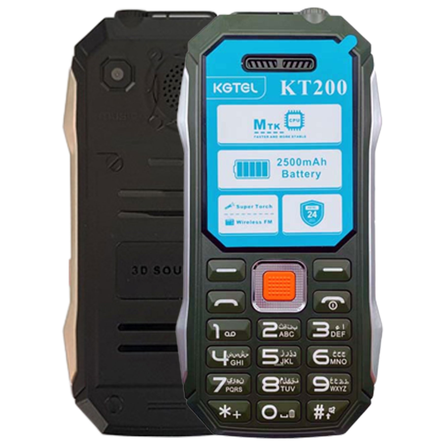 خرید آنلاین و قیمت گوشی موبایل کاجیتل مدل KT200 دو سیم‌ کارت ظرفیت 32مگابایت و رم 32 مگابایت [ ۱۴۰۲ ] | وکسی