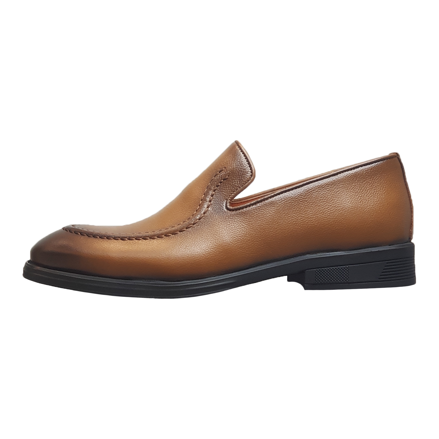 کفش رسمی مردانه چرم طبیعی کد 00163t.k رنگ عسلی | کفش تبریز کینگ