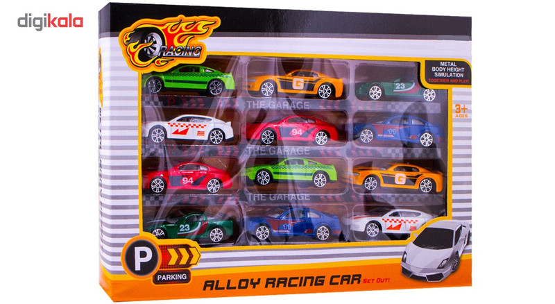 قیمت و خرید ماشین فلزی ریسینگ مدل Alloy Racing Car بسته 12 عددی