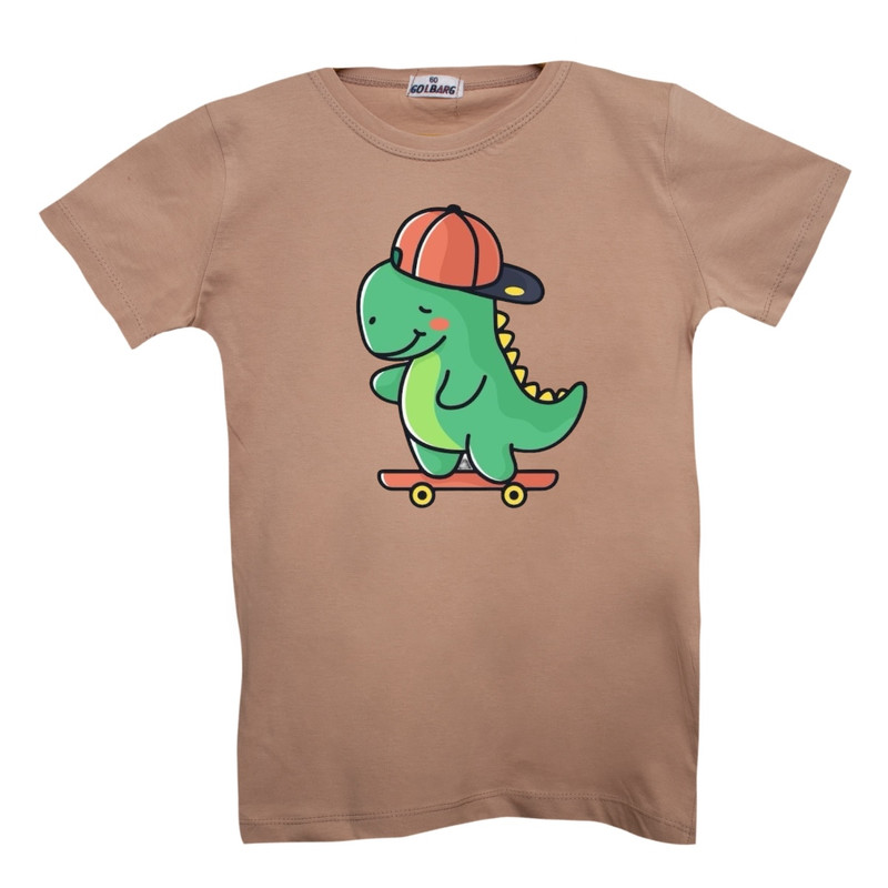 قیمت و خرید تی شرت آستین کوتاه بچگانه مدل دایناسور کد 9