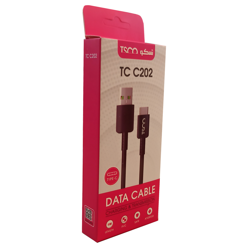 قیمت و خرید کابل تبدیل USB به USB-C تسکو مدل TCC 202 طول 1 متر