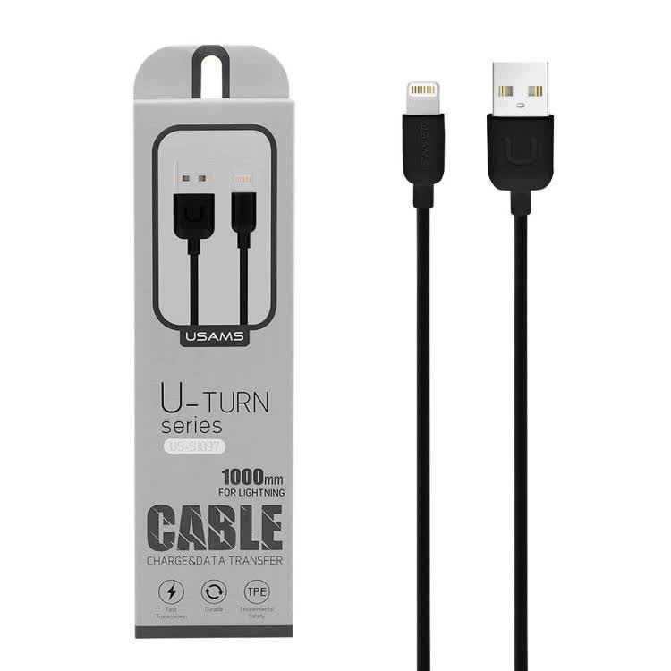 قیمت و خرید کابل تبدیل USB به لایتنینگ یوسمز مدل US-SJ097 UTURN طول 1 مترصورتی | دارتیل