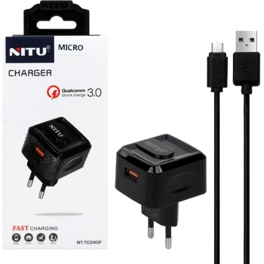 خرید و قیمت شارژر دیواری نیتو مدل TC040F به همراه کابل تبدیل micro USB | ترب