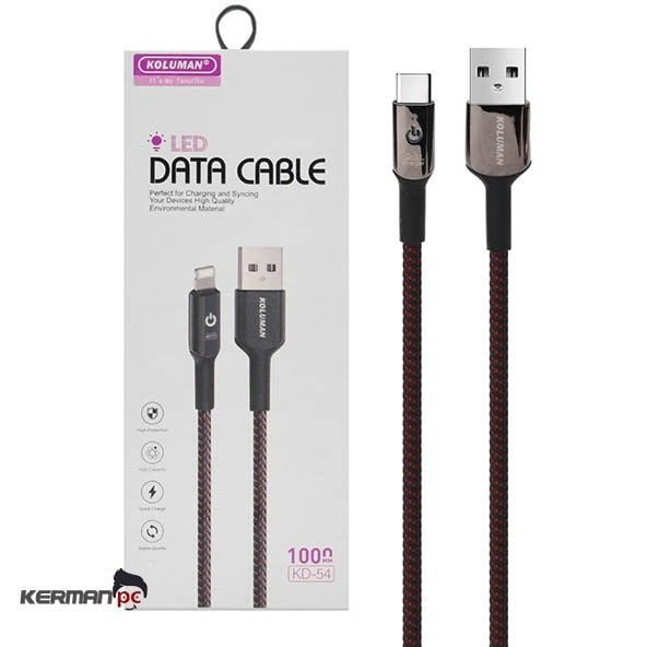 خرید و قیمت کابل تبدیل USB به MicroUSB کلومن مدل KD-54 طول 1 متر ا KolumanKD-54 USB To MicroUSB Cable 1M | ترب